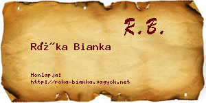 Róka Bianka névjegykártya
