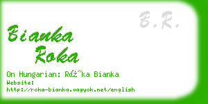 bianka roka business card